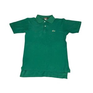 Vintage 1980s IZOD Lacoste Single Stitch Polo Green Youth Size 18 - Picture 1 of 6