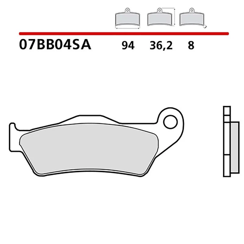 BREMBO KIT PASTIGLIE FRENO ANT. MONTA SU HUSQVARNA TC 450 11-14-07BB04SA Foto 1 de 1