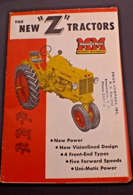 1949 Minneapolis Moline New "Z" Tractors Brochure *ORIGINAL* - Image 1 of 4