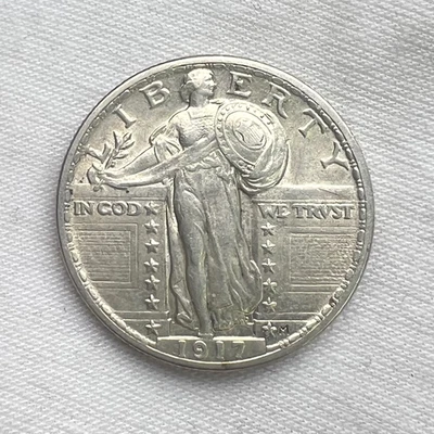 1917 Standing Liberty .25C Quarter Silver Coin - Image 1 of 3