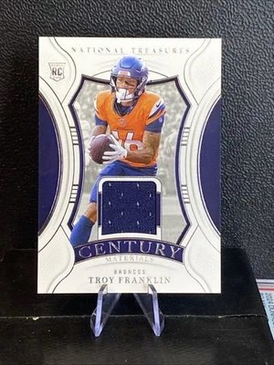 2024 Panini National Treasures - Century Materials Troy Franklin #CM-TFN /99 RC - Image 1 of 2
