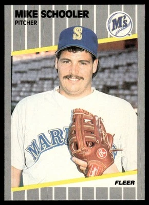 1989 Fleer Mike Schooler Rookie Seattle Mariners #559 Pack Fresh - Image 1 of 2