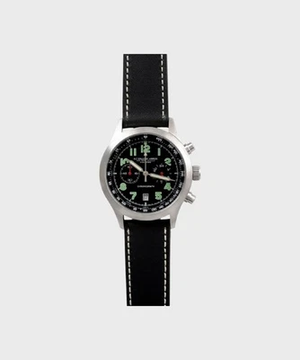 AG Spalding & Bros Roxbury orologio Chrono, quadrante nero, cinturino nero 17437 Foto 1 de 4