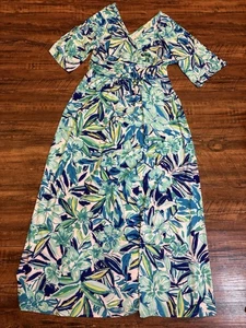 Pappagallo Damen langes Kleid Gr. Medium blau/jade - Bild 1 von 5