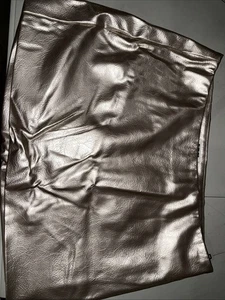 Future Collective Faux Leather Metallic Skirt | Medium Girls - Picture 1 of 3