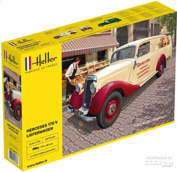 Mb 170 Lieferwagen 1:24 Plastic Model Kit HELLER - Immagine 1 di 1