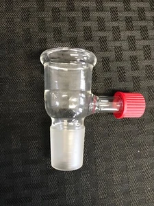 Laboratory Glass 24/25 Vacuum Filtration Adapter with GL14 Tubulation Cap - Picture 1 of 5