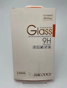 Nacodex 3 PACK Huawei P9 Plus Full Cover Tempered Glass Screen Protector - Picture 1 of 1