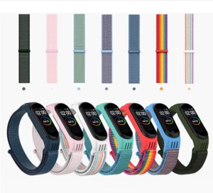 For Xiaomi Mi Band 3 4 5 6 Woven Nylon Soft Wrist Watch Band Strap Hook and Loop - Picture 1 of 12