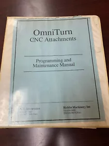 Programmier- und Wartungsanleitung für Omniturn CNC - Bild 1 von 4