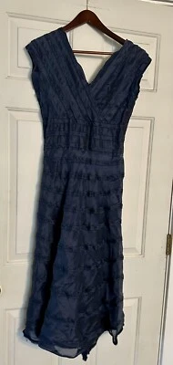 Vestido azul marinho vintage original Bernetti NY feminino tamanho pequeno - Imagem 1 de 4