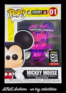 Funko POP!  Mickey Mouse (Pink & Purple) Exhibition Signed by Brett Iwan - JSA - Picture 1 of 7