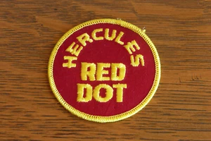 Vintage HERCULES RED DOT Reloading Powder Ammunition Shooting Clothing Patch - Picture 1 of 2