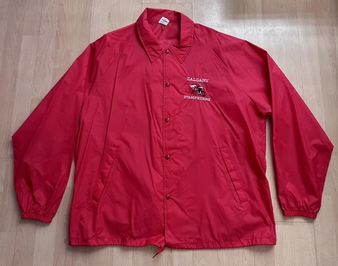 90s Vintage Calgary Stampeders CFL Starter Windbreaker Football Jacket XL Cover