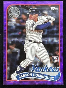 Jasson Dominguez 2024 Topps Series 2 1989 Baseball Foilboard Purple Foil /75 RC - Picture 1 of 3