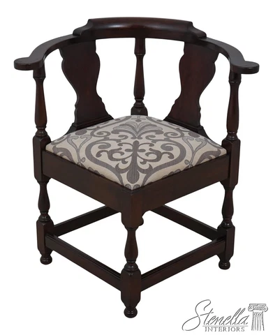 59226EC: KITTINGER CW-136 Colonial Williamsburg Mahogany Corner Chair Cover
