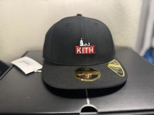 Kith for Peanuts 59FIFTY Low Profile Fitted Hat Black Wool Cap “Just Us” 7 - Picture 1 of 9