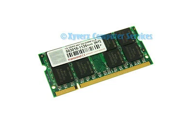 503018-1135 GENUINE TRANSCEND LAPTOP MEMORY 1GB DDR2 667 SODIMM - Image 1 of 2