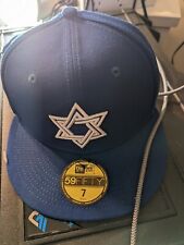 2023 New Era Team ISRAEL World Baseball Classic WBC Hat Blue Fitted Cap Size 7