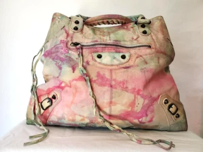Balenciaga dyed graffiti giant velo city bag pink purple blue white green orange - Image 1 of 4