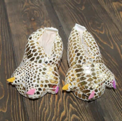 Chinelos Dinossauro Menina Pequena (5-6) Criança Ouro Rosa Colorido Pés Inchados - Imagem 1 de 4