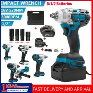 2IN1 Cordless Tool Combo 18V Cordless Impact Wrench + Angle Grinder For Makita - Picture 1 of 36