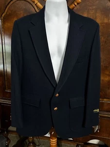VTG 80s J Freeman LTD for Chelsea Wool Blazer 42S Navy New Old Stock w Orig Tags - Picture 1 of 22