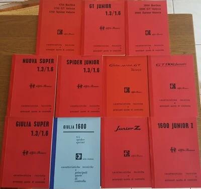 Manuale di officina Alfa Romeo Zagato Giulia Spider 1750 2000 Berlina GT Sprint  - Immagine 1 di 4