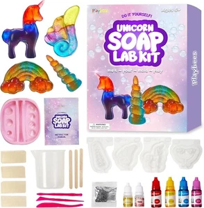 Playbees Zum Selbermachen Einhorn Seifenherstellungsset - MINT Aktivität Handwerk Spielzeug - Bild 1 von 8