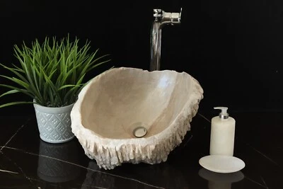 Onyx Stone Vessel Sink, Small Marble and Onyx Bathroom Above Counter Sinks - Image 1 of 4