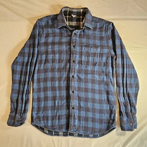Faherty Shirt Mens Reversible Flannel Second Wave Blue Plaid - Picture 1 of 8