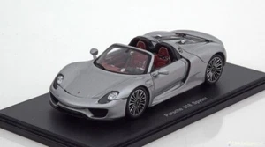 Spark 2014 PORSCHE 918 SPIDER OPEN ROOF SILVER 1:43 Rare Jem! Very Nice! - Picture 1 of 7
