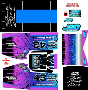 SALVAS MUDBOSS ORIGINAL TRAXXAS SLASH KEN BLOCK 2023 THEME WRAP KIT - Picture 1 of 4