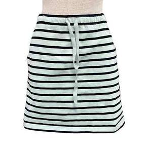 Ganni Anthroplogie Skirt Women S Small Green Black Striped Old Spice Jersey Mini - Picture 1 of 15