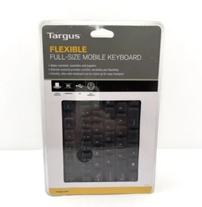 Targus Flexible Full Size Mobile Keyboard Wired for Travel Laptop Computer - Picture 1 of 6
