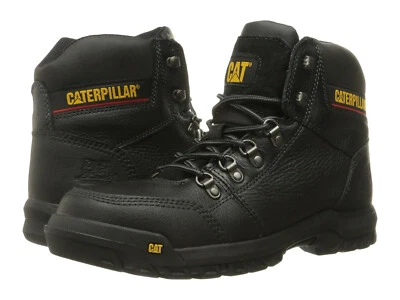 Bota de trabalho masculina Caterpillar contorno biqueira de aço P90800 preta 100% autêntica nova - Imagem 1 de 4