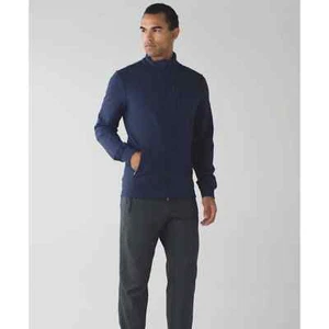 Lululemon Athletica Navy Blue Full Zip-Up PrePost Luon Jacket Men's Size Medium - Picture 1 of 12