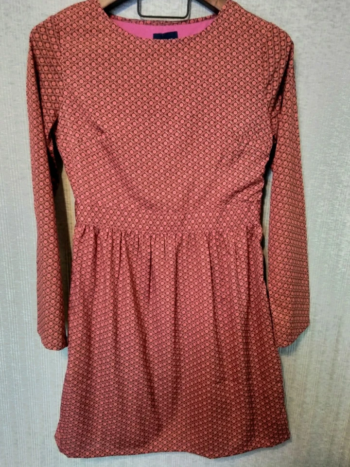 Vestido Chic By Tantra Forrado Fucsia Púrpura Geométrico Algodón Talla Grande Nuevo con Etiquetas Foto 1 de 4