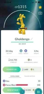 Pokémon - Gholdengo Level 50 3moveset pvp Master- 20k Stardust T r a d e Go - Picture 1 of 1
