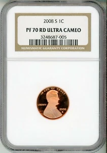 2008 S 1C PF 70 RD ULTRA CAMEO - LINCOLN MEMORIAL - NGC: - Picture 1 of 4