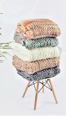 Lush Dandelion Collection Chunky  Knit Throw Blanket SOFT 50x60 NWT - Image 1 of 4
