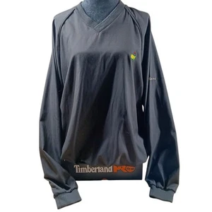 Masters Collection Windbreaker Pullover Mens Large Black Embroidered Golf - Picture 1 of 15