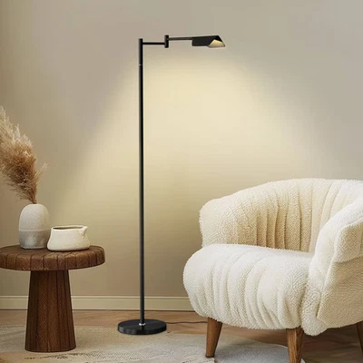 Brightech Leaf Modern Dimmable Integrated LED Floor Lamp Classic Black - Image 1 of 4