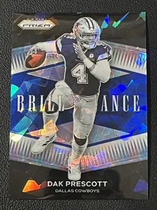 2021 Panini Prizm Dak Prescott /99 BLUE CRACKED ICE Brilliance Dallas Cowboys - Picture 1 of 3