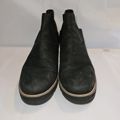Botines negros al tobillo Chelsea de cuero Eileen Fisher Lark para mujer talla 7,5 Foto 1 de 4