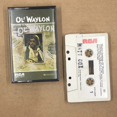WAYLON JENNINGS Cassette Tape 70s Rock Country OL WAYLON SINCE MY BABY LEFT ME - Image 1 of 4