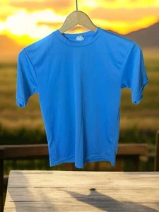 Lot of 2 Youth Large T-Shirts Augusta Sportswear Moisture Wicking Blue & Maroon - Picture 1 of 8