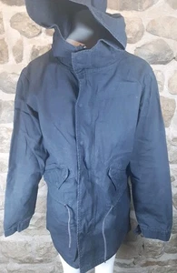 Gap Mens Coat Medium Blue Navy Showerproof Coated Lined Pockets Canves  - Picture 1 of 6