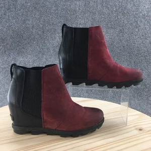 Botas Sorel Mujer 10 Joan of Arctic Wedge III Chelsea Borgoña Tobillo NL3023-624 - Imagen 1 de 20