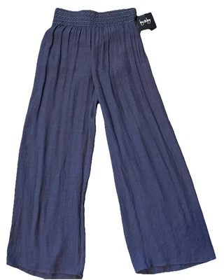 By & By Women's Casual Pants Wide Leg  Denim Color  Boho Size S New With Tags - Image 1 of 4
